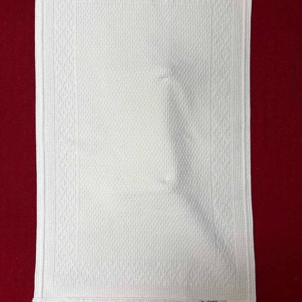 Piscatextile Bath Rug COTTON OEKO-TEX White 20 X31” Made In Portugal NWT